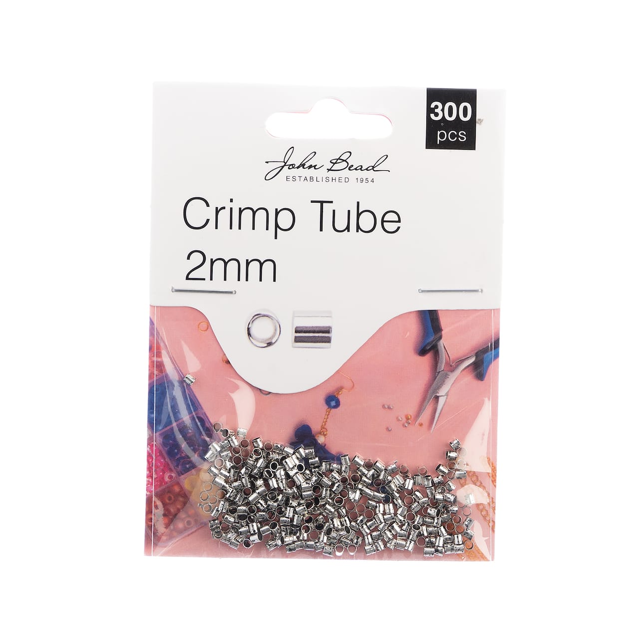 John Bead Must Have Findings 2mm Crimp Tubes, 300ct.